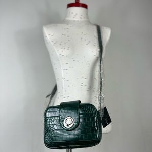 Zara Green Faux Snakeskin Bag